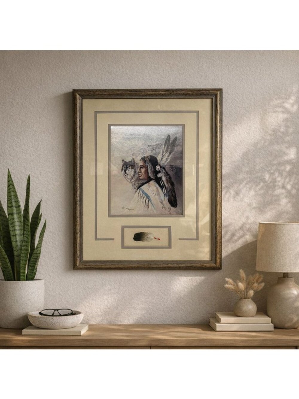 Spirit Of The Wolf Print Framed Mary Selfridge Signed Numbered Limited Edition